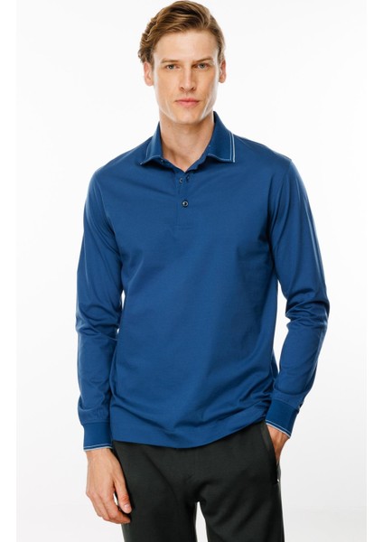 Erkek Polo Yaka Uzun Kollu Sweatshirt Parlement modelleri