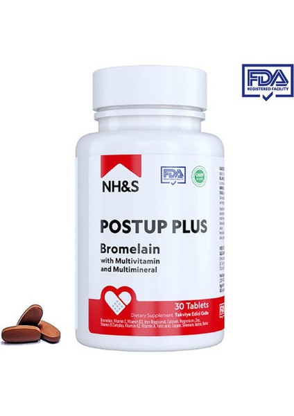 Bromelain - Multivitamin - Multimineral - Postup Plus - 30 tablet