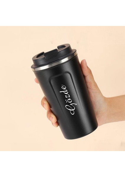 Yılbaşı Hediyesi Yeni Yıla Özel Hediyelik Kişiye Özel Isim Baskılı Çelik Termos 380 ml Termos Mug