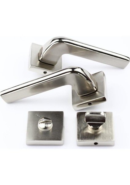 Ege Nikel Inox Kapı Kolu Kare Rozetli Wc (Tk)