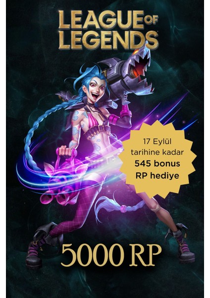 League Of Legends 5000 Rp Riot Points