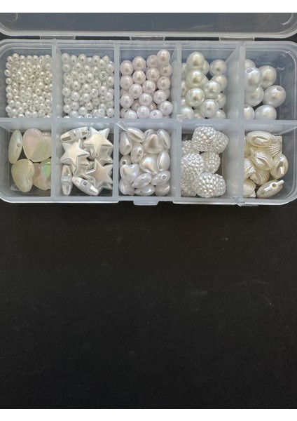 Plastik Inci ve Yıldız Kalp Figürlü Takı Yapım Seti