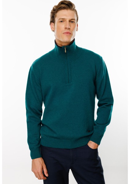 Erkek Fermuarlı Yaka Klasik Yün Kazak K.ö.başı modelleri