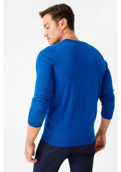 Erkek Basic Sıfır Yaka Ince Triko Kazak Saks indirimleri