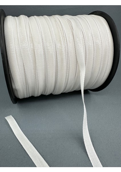 1 cm Silikonlu Balıksırtı Şerit-5 Metre (Beyaz)
