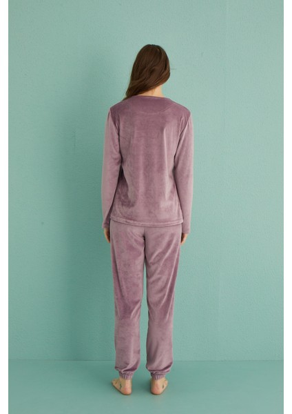 13164-21 Kadın Kışlık Kadife Pijama Takımı fiyatları