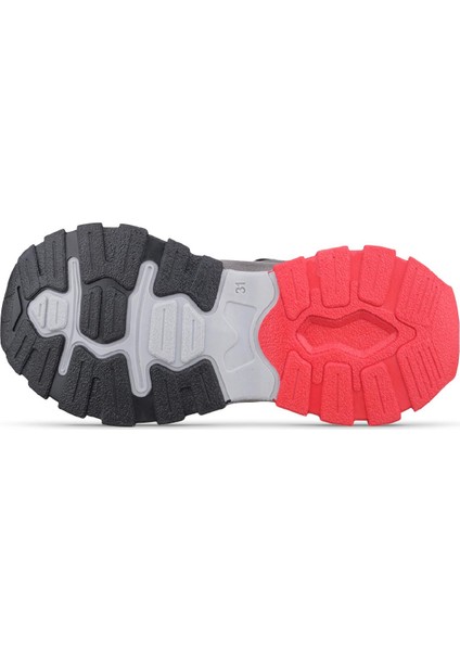 Büyük Çocuk Elastic Laces Siyah-Kırmızı Outdoor Ayakkabı