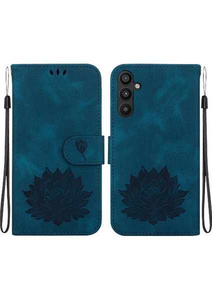 Galaxy A54 5g Için Flip Case Cüzdan Kabartma Lotus Çiçek Kickstand (Yurt Dışından)