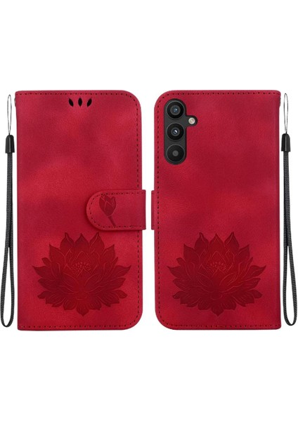 Galaxy A54 5g Için Flip Case Cüzdan Kabartma Lotus Çiçek Kickstand (Yurt Dışından)