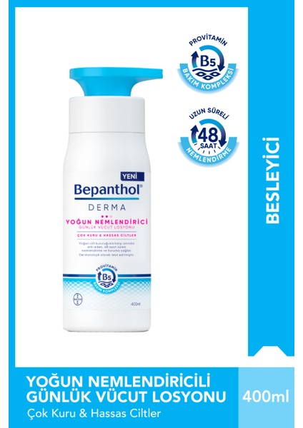 Derma Yoğun Nemlendirici Vücut Losyonu 400 ml
Bepanthol