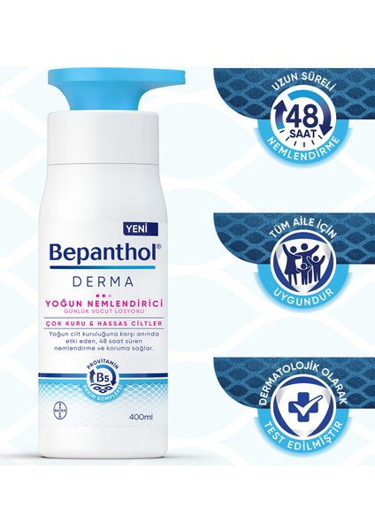 Derma Yoğun Nemlendirici Vücut Losyonu 400 ml
Bepanthol