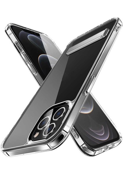 Apple Iphone 14 Pro Max Kılıf Standlı Şeffaf Silikon Redclick L-Stand Kapak