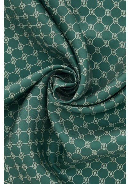 Monogram Tivil Ipek Şal 300088-YEŞIL Bej