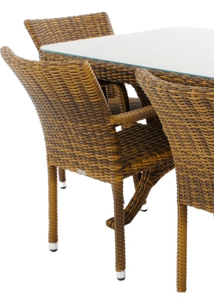 Peter 90X180 Rattan Bahçe Masa Takımı | Rehome