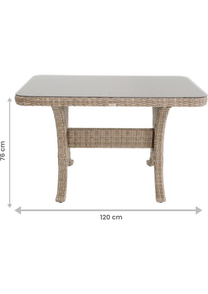 Peter 70X120 Rattan Bahçe Masa Takımı | Rehome