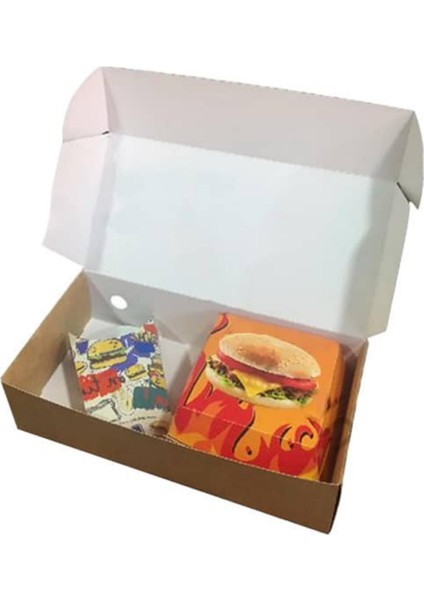 Fast Food Paket Servis Kutusu 26X15X7.5CM 100 adet