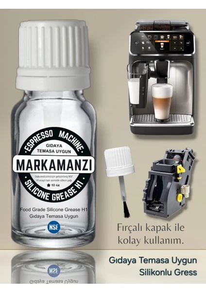 Espresso Kahve Makineleri Için Gıdaya Temasa Uygun Silikon Bazlı Nsf Onaylı 10GR Gres Philips Uyumlu