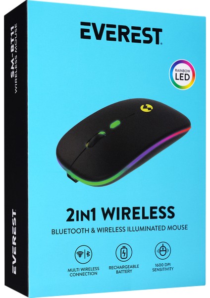 SM-BT11 Ince Rgb Kablosuz Mouse