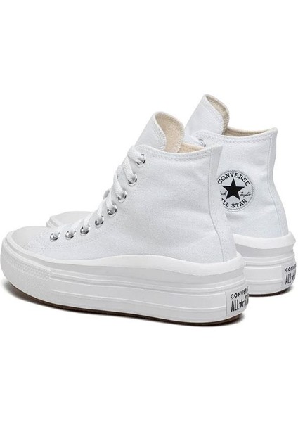 Chuck Taylor All Star Move Platform Kadın Günlük Ayakkabı 568498C Beyaz