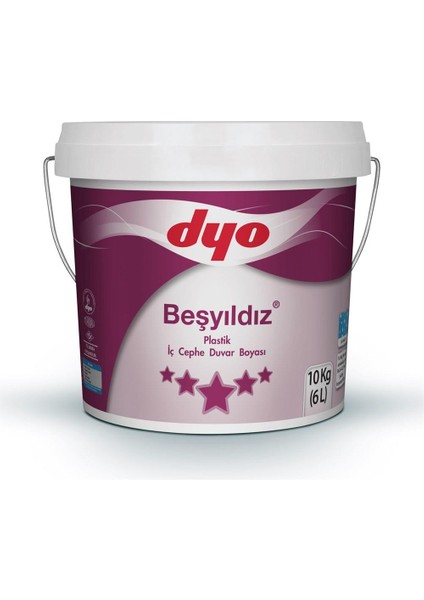 Beşyıldız Plastik Iç Cephe Boyası 10 kg Beyaz
