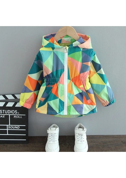 Renkli Kız Çocuk Yağmurluk
