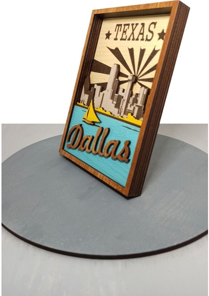 Ahşap Mdf Çok Katmanlı Texas-Dallas Dekoratif Tablo