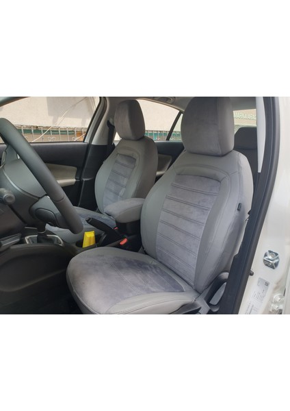 Fiat Egea Araca Özel Oto Koltuk Kılıfı - Tay Tüyü ve Deri