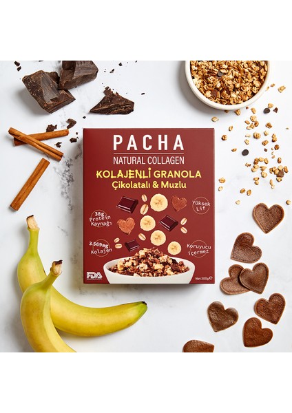 NATURAL COLLAGEN Kolajenli Granola Çikolatalı ve Muzlu 3’lü Paket fiyatları