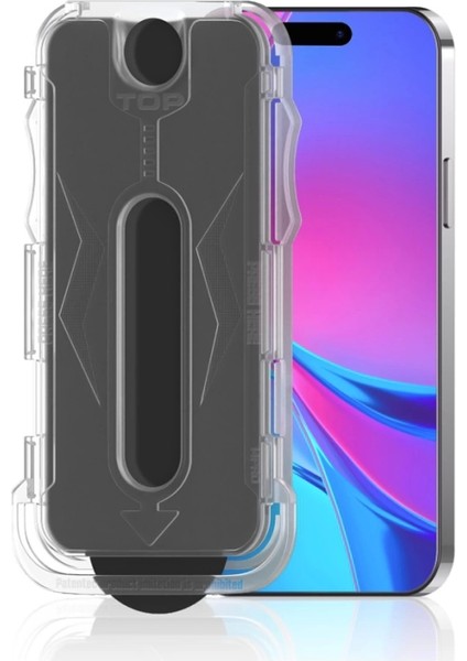 Apple iPhone 16 Pro Max Redclick Kolay Uygulama Aparatlı 5d Magic Privacy Glass Hayalet Cam Ekran