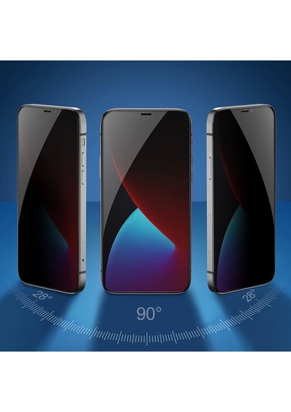 Apple iPhone 16 Pro Max Redclick Kolay Uygulama Aparatlı 5d Magic Privacy Glass Hayalet Cam Ekran