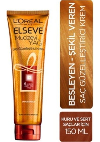 Mucizevi Yağ Saç Güzelleştirici Krem Kuru ve Sert Saçlar 150 ml