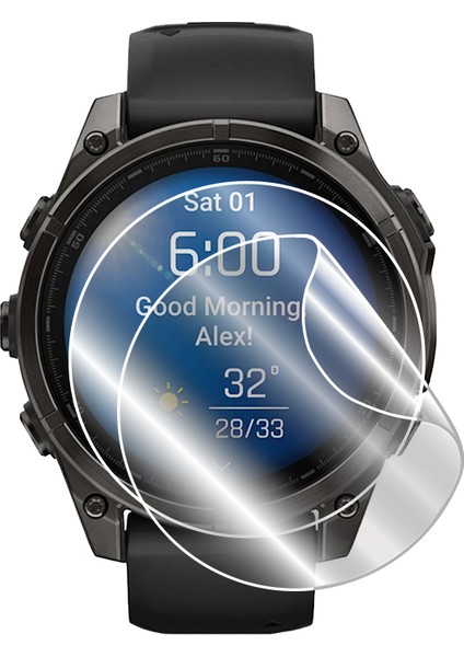 Garmin Fenix 8 (47MM) Amoled/solar Hydrogel Ekran Koruyucu (2 Adet)