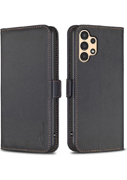 Galaxy A32 5g Manyetik Kickstand Darbeye Dayanıklı Tpu Kartı Için Flip Case (Yurt Dışından)