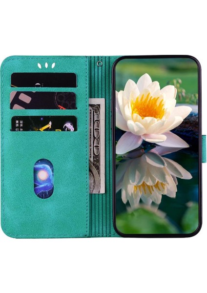 Tecno Spark 10 Pro Kabartma Lotus Çiçek Cüzdan Manyetik Için Flip Case (Yurt Dışından)