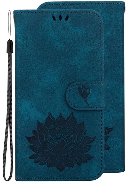 Tecno Kıvılcım 10C Manyetik Kabartma Lotus Çiçek Cüzdan Için Flip Case (Yurt Dışından)