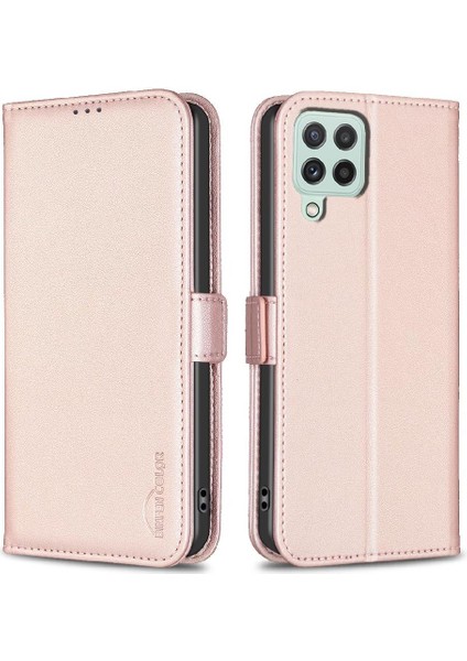 Galaxy A22 4g Kickstand Pu Deri Cüzdan Kart Yuvaları Için Flip Case (Yurt Dışından)