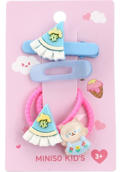 Eğlence Serisi Dondurma Figürlü 4'Lü Saç Toka Seti - Tatlı Ve Renkli Stil