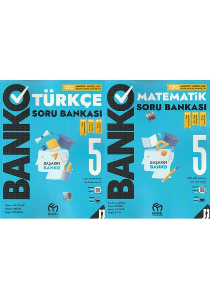 5.sınıf Banko Türkçe - Banko Matematik Soru Bankası 2 Kitap