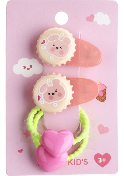 Eğlence Serisi Meyve Figürlü 4'Lü Saç Toka Seti - Taze Ve Renkli Stil modelleri