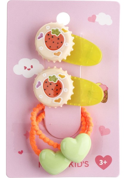 Eğlence Serisi Meyve Figürlü 4'Lü Saç Toka Seti - Taze Ve Renkli Stil fırsatları