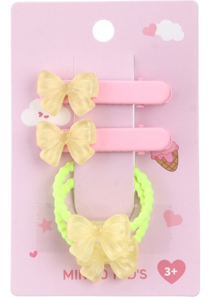 Eğlence Serisi Fiyonk Figürlü 4'Lü Saç Toka Seti - Zarif Ve Renkli Stil