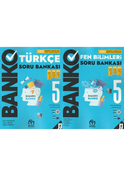 5. Sınıf Banko Türkçe + Fen Bilimleri Soru Bankası (2 Kitap)