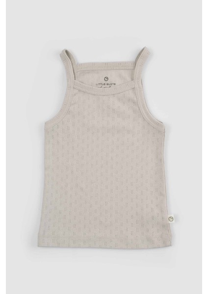 Organik Pamuk Pointel Bebek Bej Atlet Bloomer Takımı fiyatları