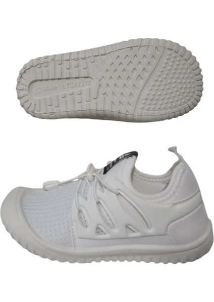 Unısex Çocuk Beyaz Lastikli Ortopedik Taban Sandalet Gzeer87-17 indirimleri