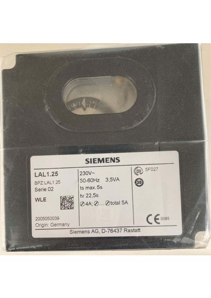 Sıemens Lal1.25 Brülör Otomatiği 230V 50-60Hz 3.5VA Ts Max.5s Tv 22.5s