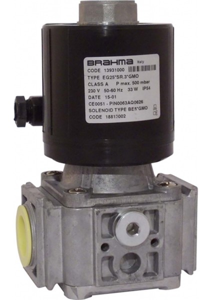 EG25*SR3*GMO Valf 13931000 3/4'' Debi Ayarlı Pmax 500MBAR 230V 50-60Hz 33W