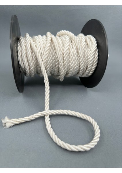 7 mm Burgulu Kordon-5 Metre-Optik Beyaz