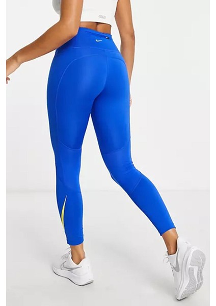 Dri Fit Fast Mid Rise 7/8 Running 3 Cepli Kadın Tayt Sax Mavi fiyatları