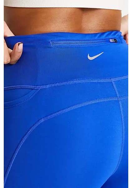 Dri Fit Fast Mid Rise 7/8 Running 3 Cepli Kadın Tayt Sax Mavi modelleri