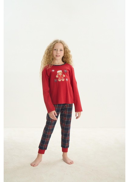 Kız Çocuk Garson Uzun Kol Kırmızı Pijama Takım C4T4N7O8 fiyatları